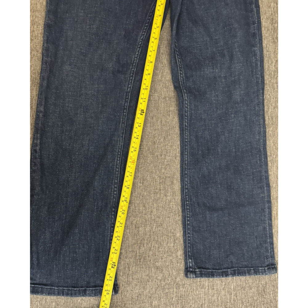 Anthropologie Jeans Essential Straight Indigo Blue Denim Size 30 - Picture 6 of 8